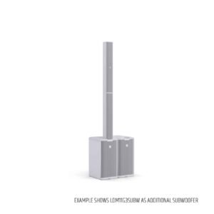 LD System Portable cardioid column PA system, white, with 6ch digital mixer & app control