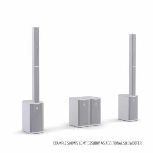 LD System Portable cardioid column PA system, white, with 6ch digital mixer & app control