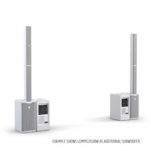 LD System Portable cardioid column PA system, white, with 6ch digital mixer & app control