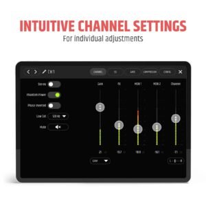 LD System Portable cardioid column PA system, white, with 6ch digital mixer & app control