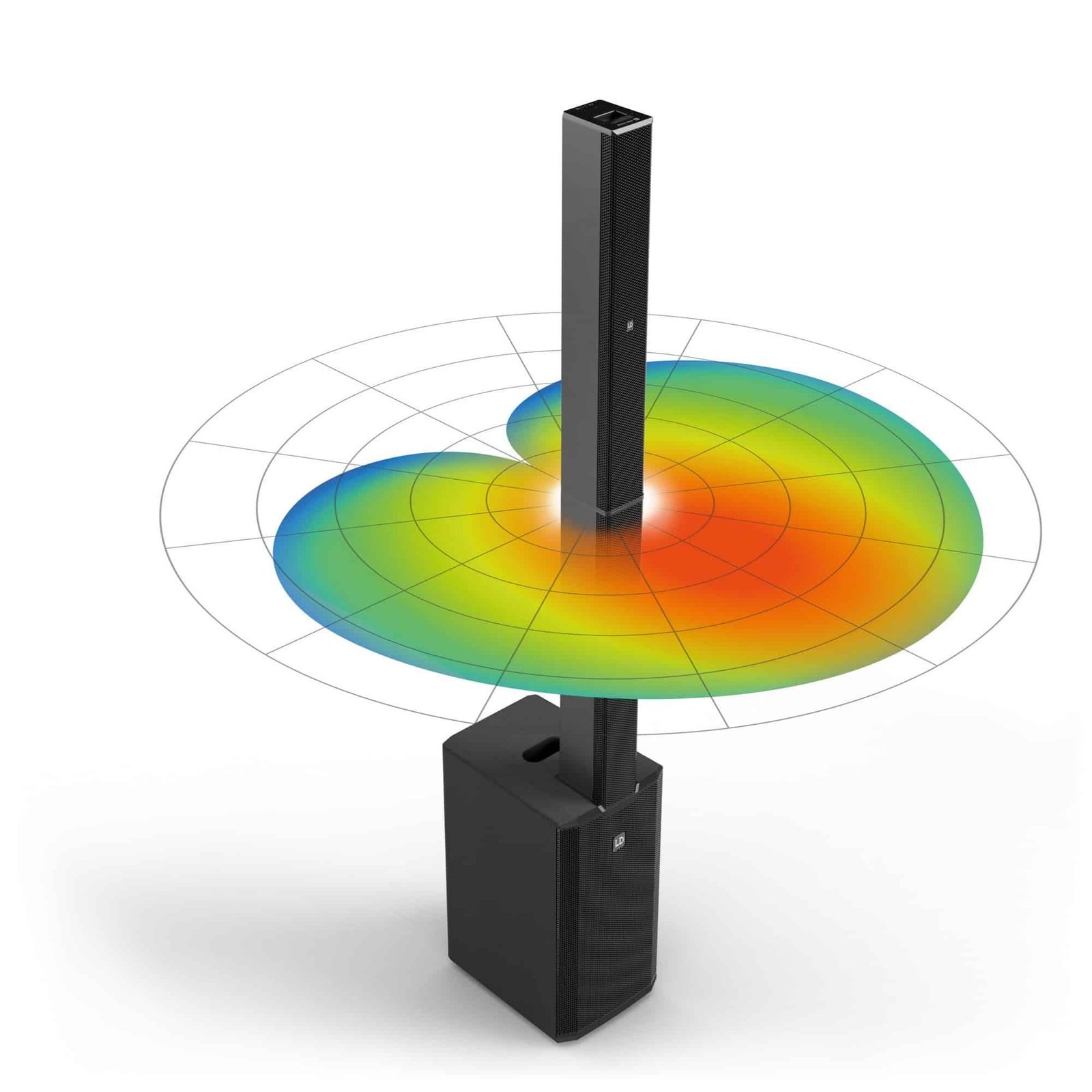 LD System MAUI Portable cardioid column PA system, black LDMAUI11G3INT