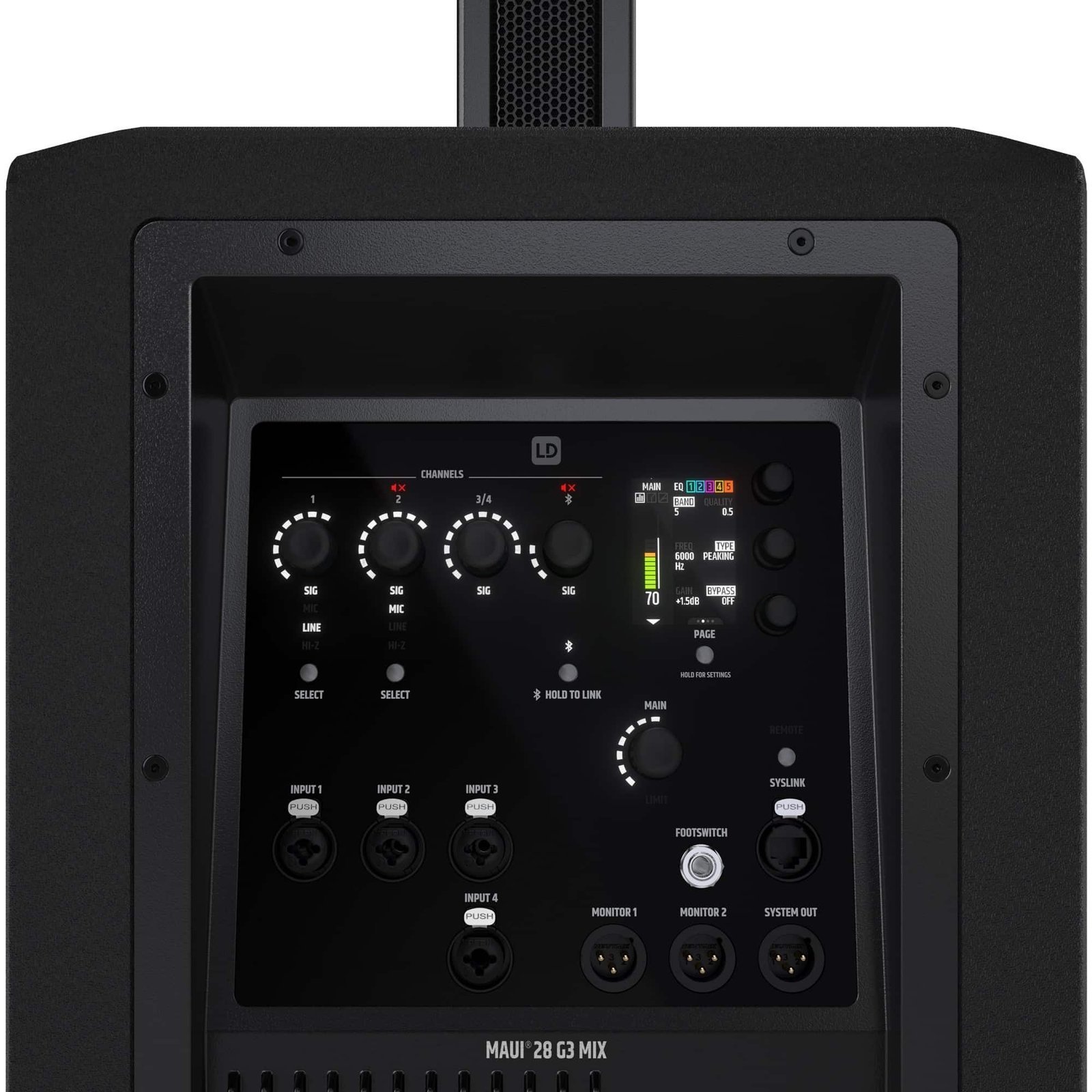 LD System MAUI? 44 G2 Cardioid powered Column Loudspeaker Black