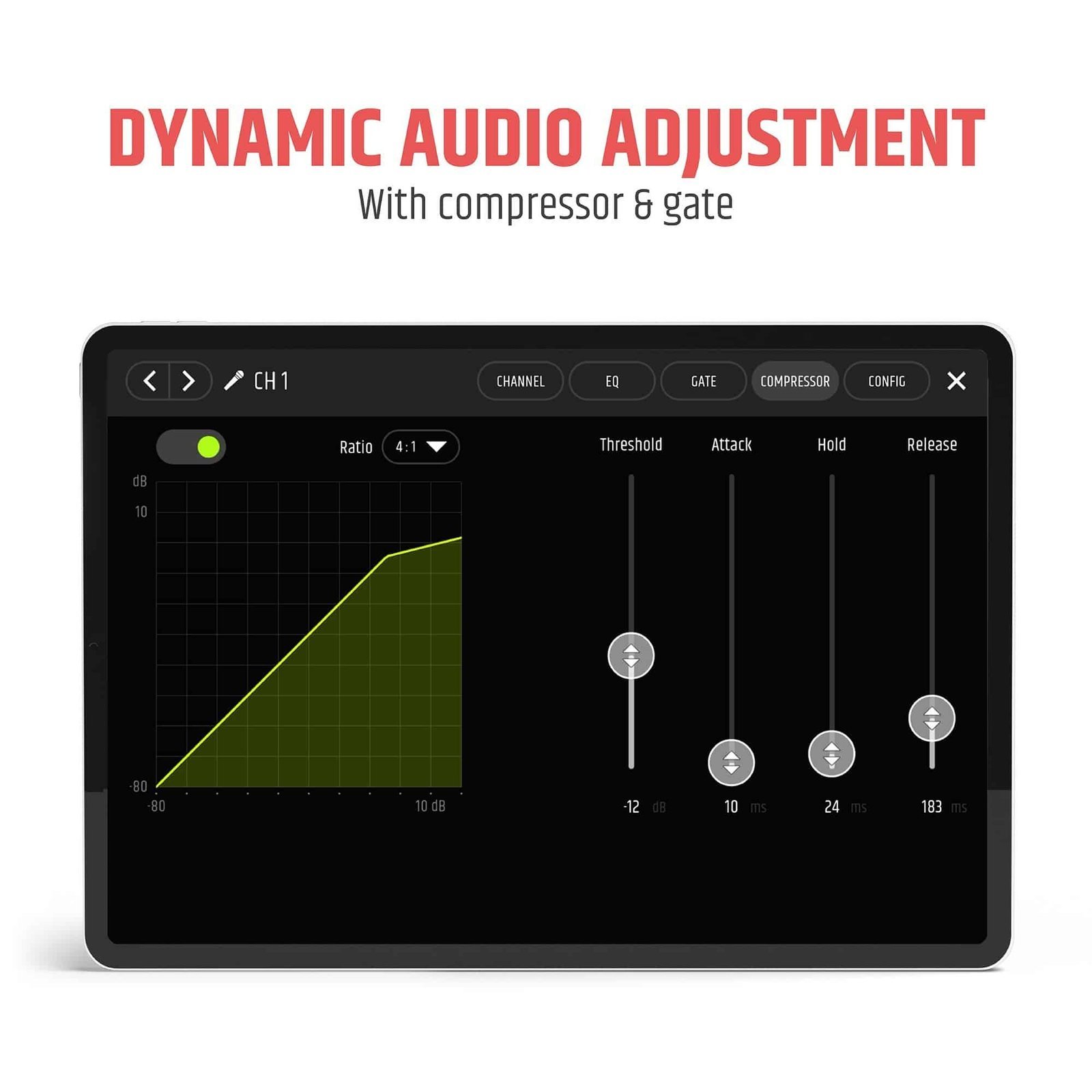 LD System Portable cardioid column PA system, white, with 6ch digital mixer & app control