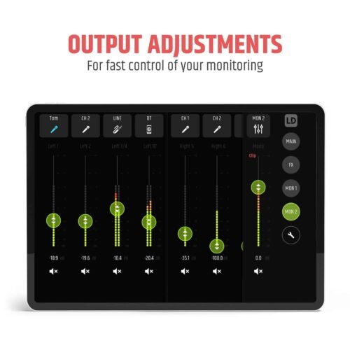LD System Portable cardioid column PA system, white, with 6ch digital mixer & app control
