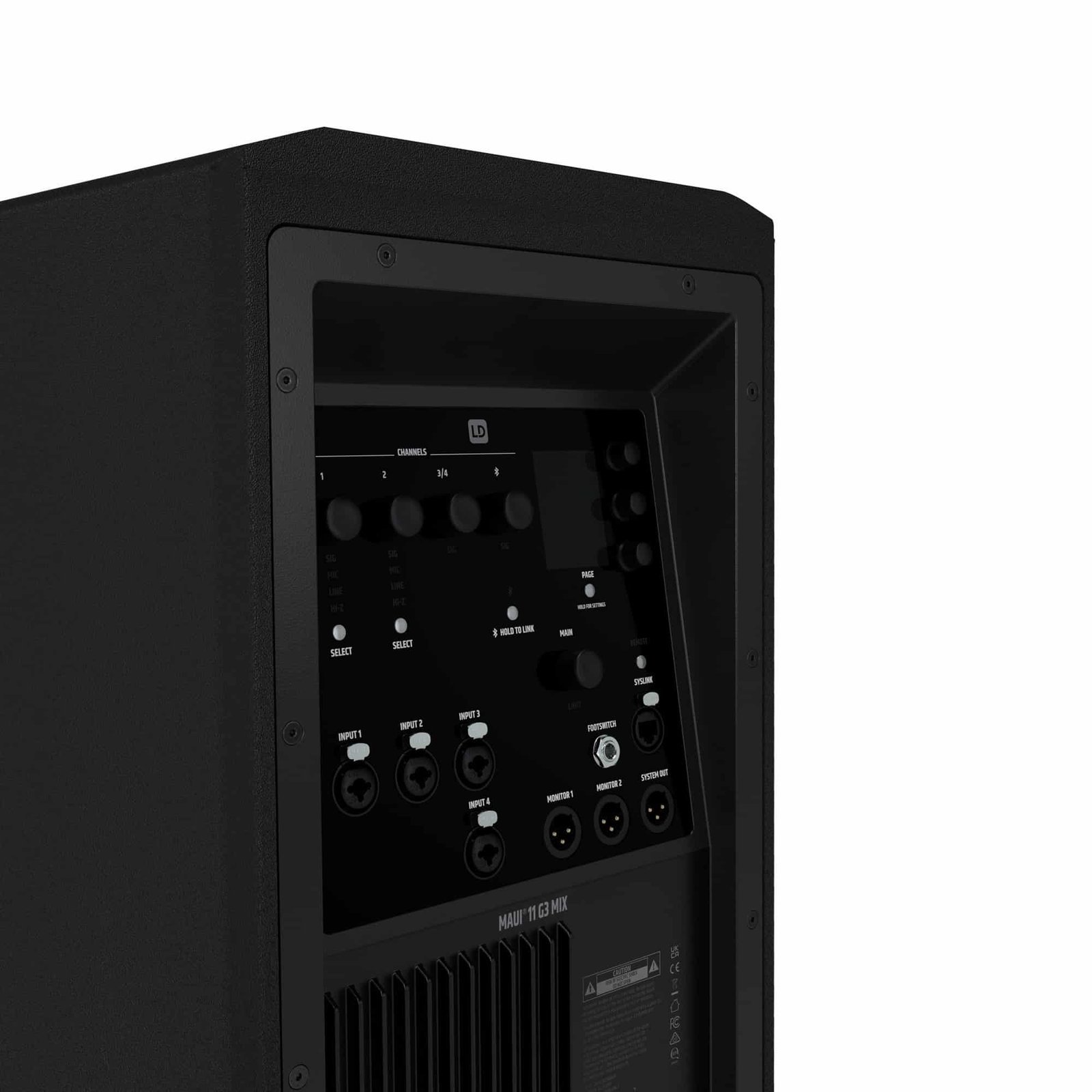imgi_154_LDMAUI11G3MIX_19.jpg LD System Portable cardioid column PA system, black, with 6ch digital mixer & app control