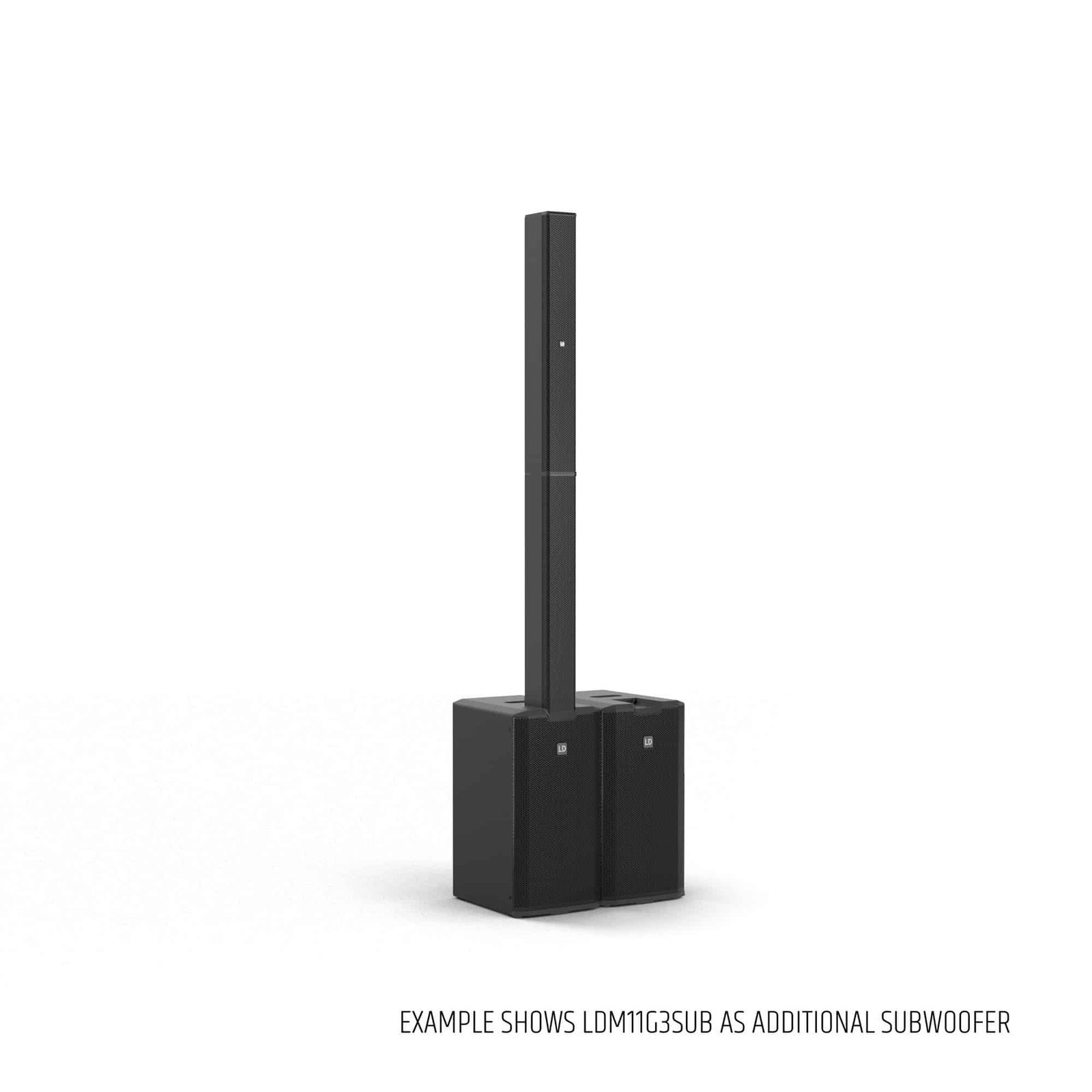 imgi_161_LDMAUI11G3MIX_26.jpg LD System Portable cardioid column PA system, black, with 6ch digital mixer & app control