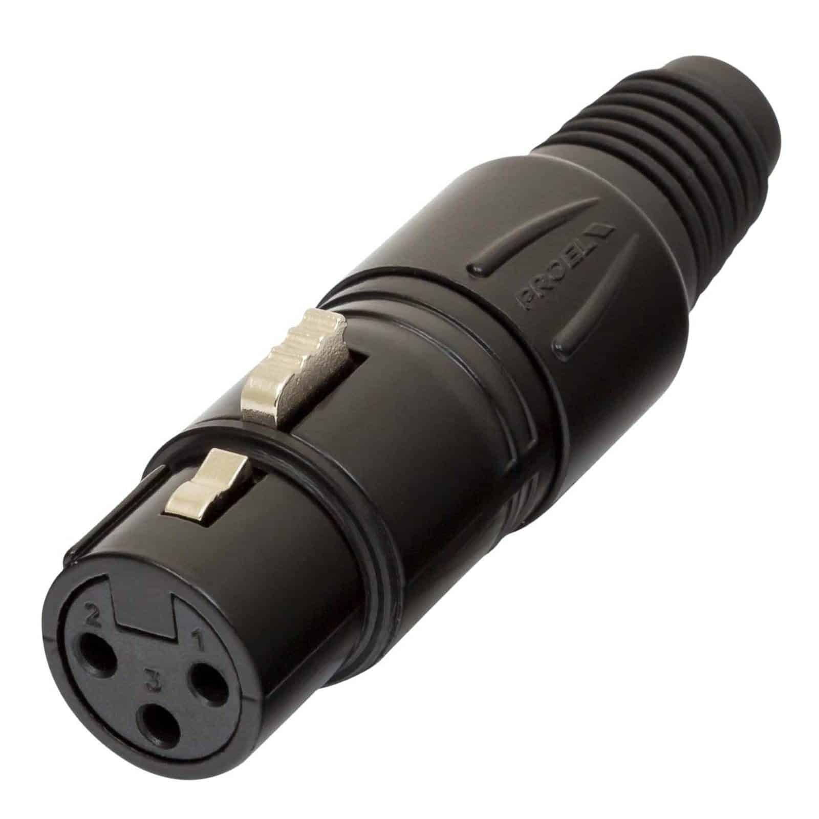 Proel XLR3FVPRON Female 3P.XLR Cable Mount Black