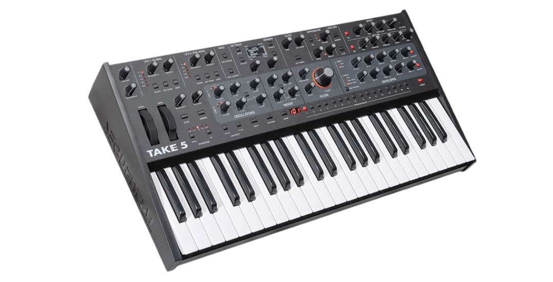 imgi_26_Take-5-Left-Angle-1024.png Sequential Take 5 Portable and Powerful 5 Voice Polyphonic Synthesiser