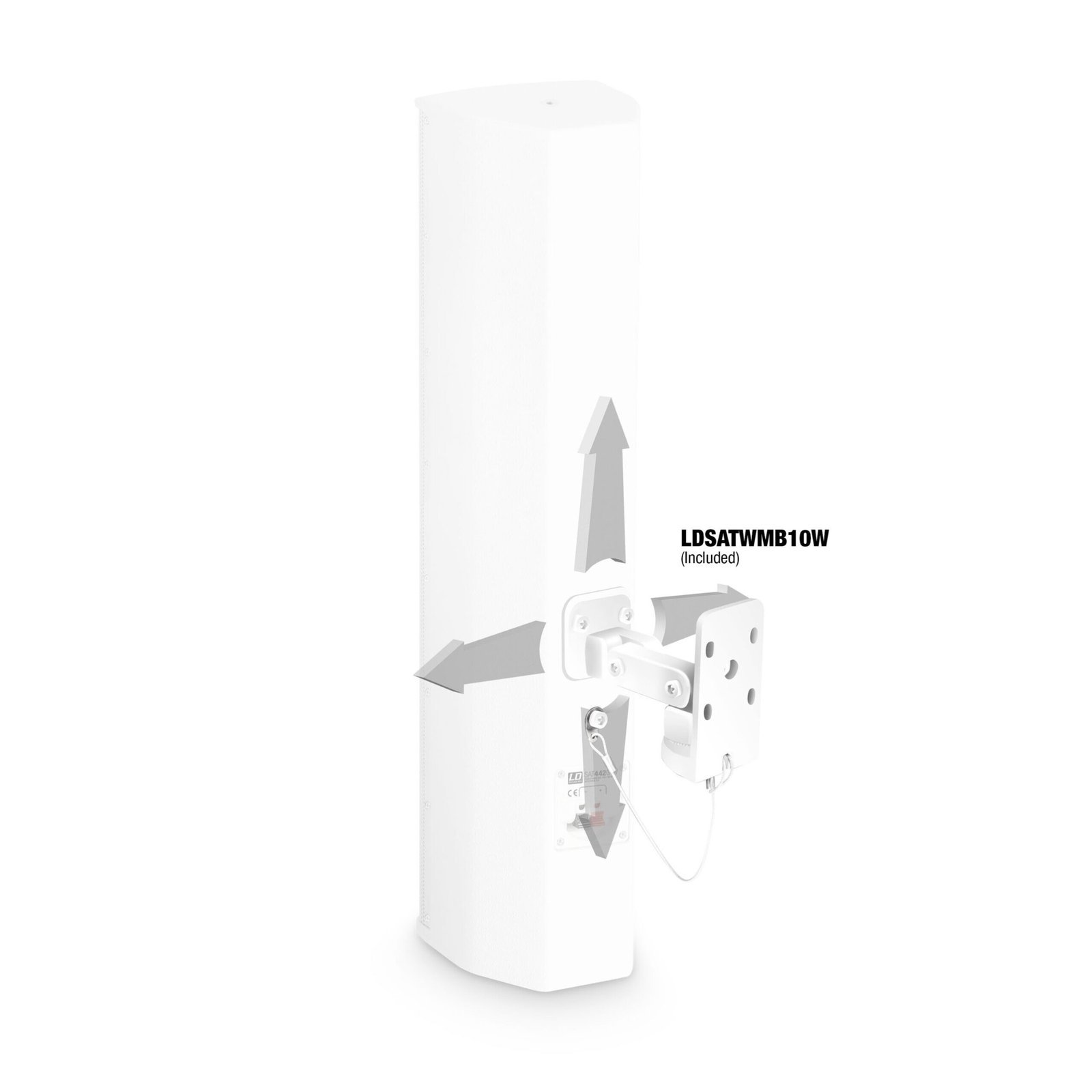LD System SAT 442 G2 W 4 x 4" Passive Installation Speaker white