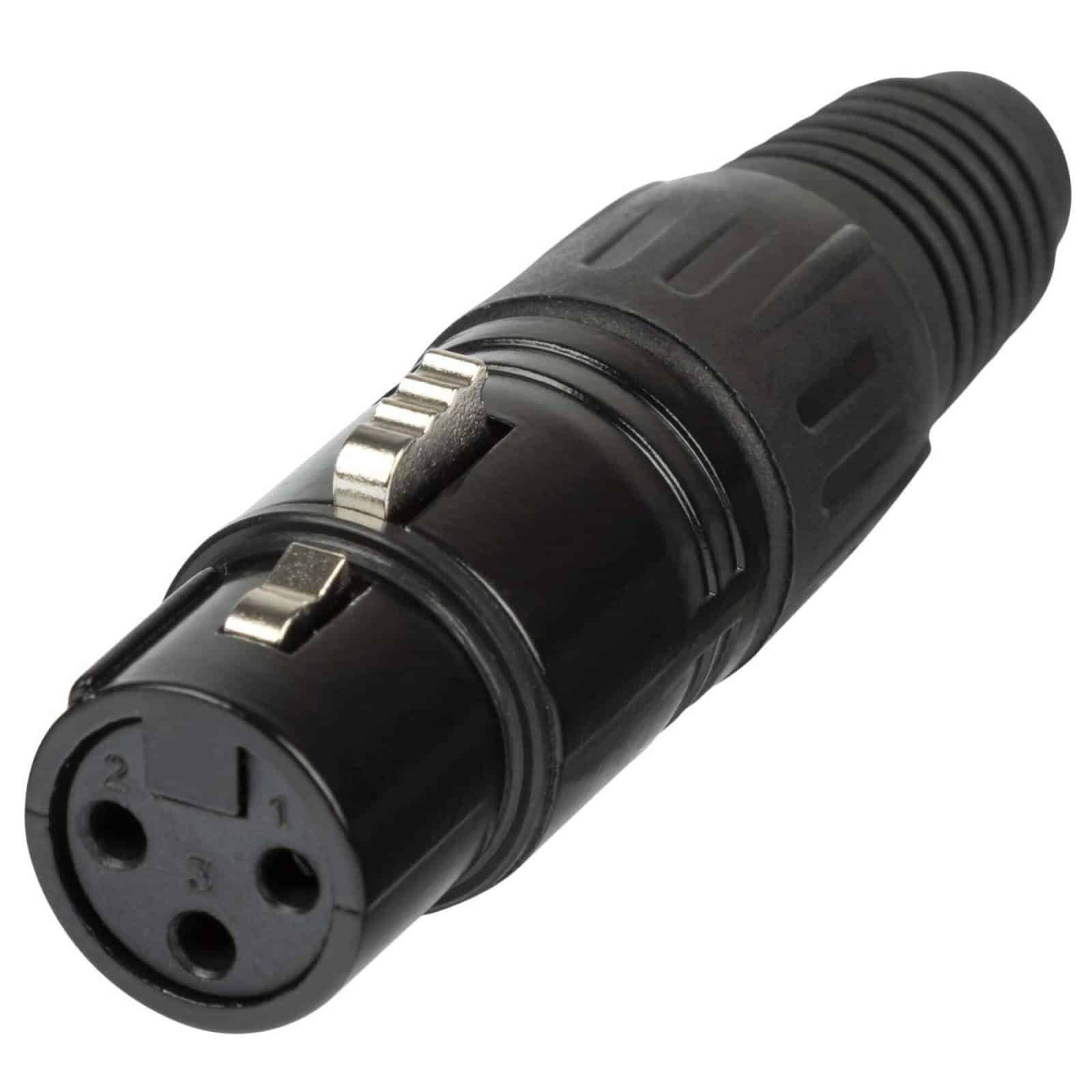 Proel XLR3FVBK XLR 3-Pole Cable Mount Female Plug Black