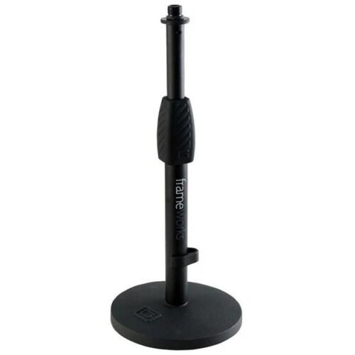 Gator GFW-MIC-0601 Frameworks desktop mic stand with 6" round base, standard twist clutch