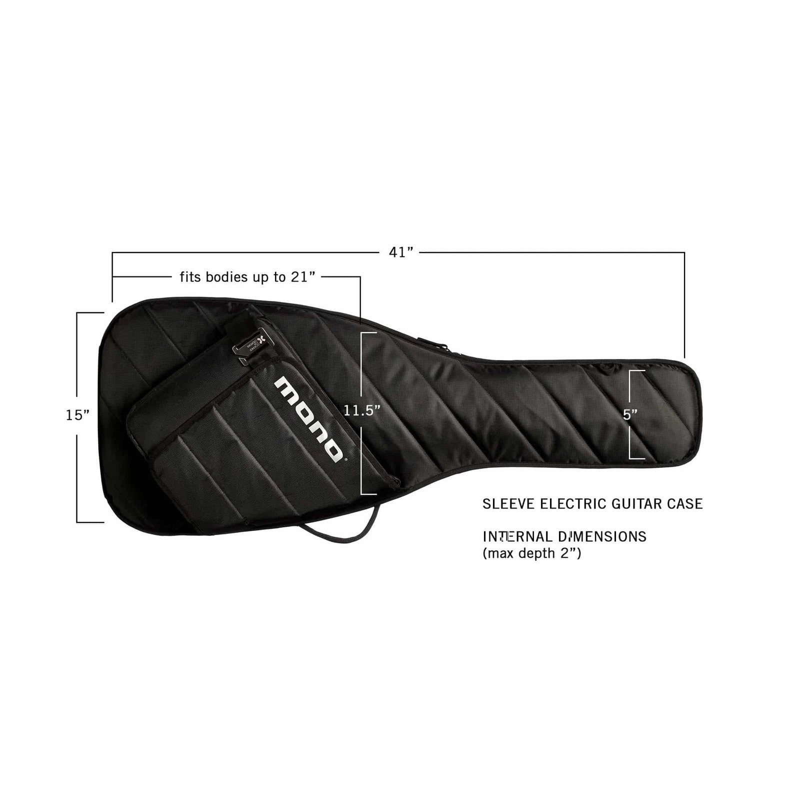 Mono M80-SEG-BLK Sleeve Electric Guitar Case, Black