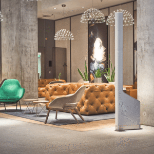LD System MAUI P900 G Powered Column PA System by Porsche Design Studio in Platinum Grey