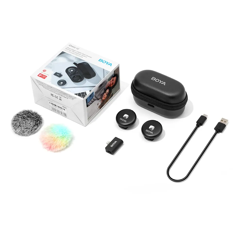 Boya OMIC-U (BLACK) Dual-Channel Stylish Wireless Microphone