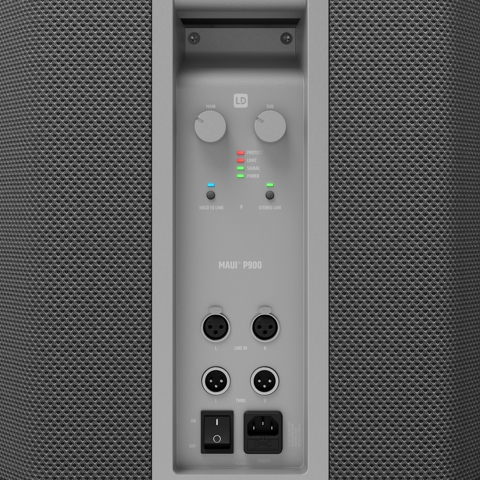 LD System MAUI P900 G Powered Column PA System by Porsche Design Studio in Platinum Grey