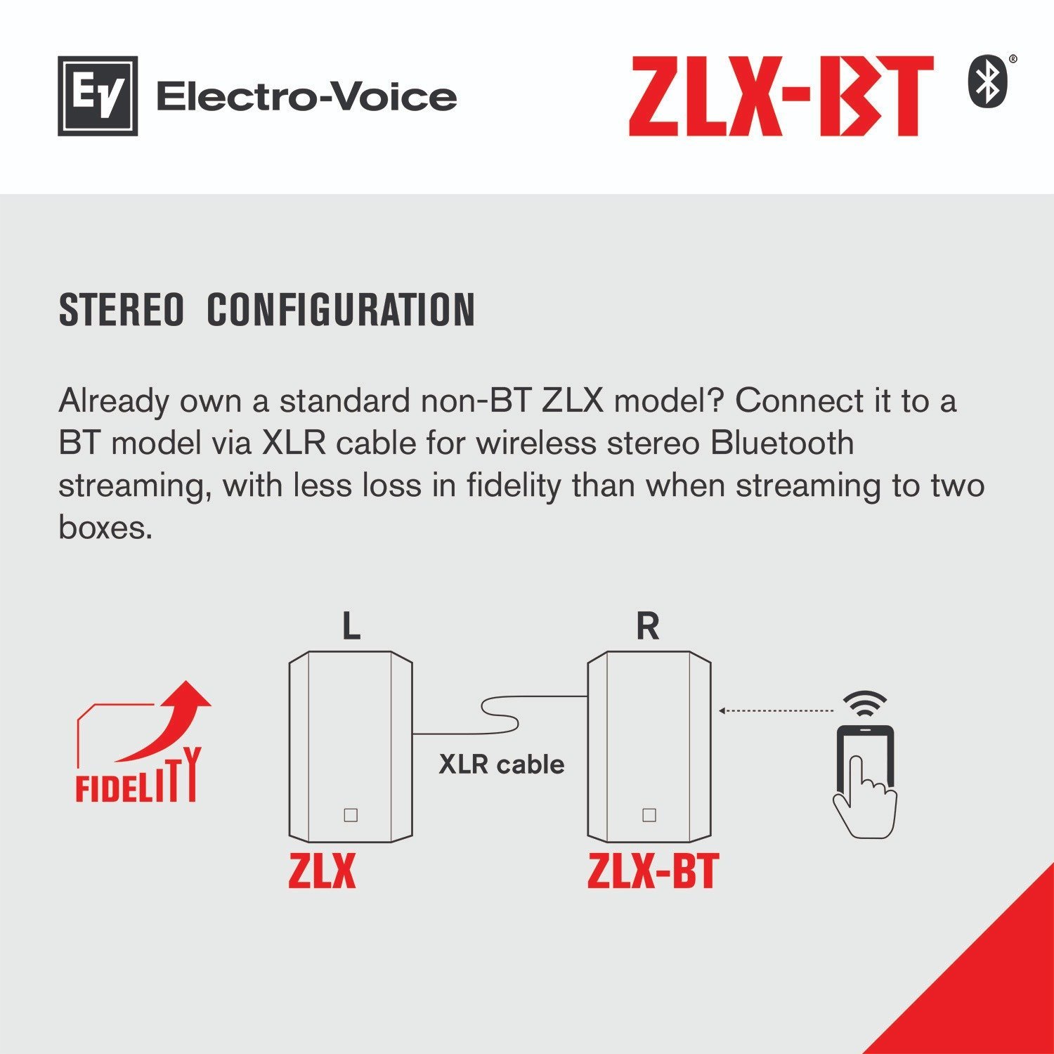 Electro-Voice ZLX-12BT 12 Inch 1000W Bluetooth Powered Loudspeaker