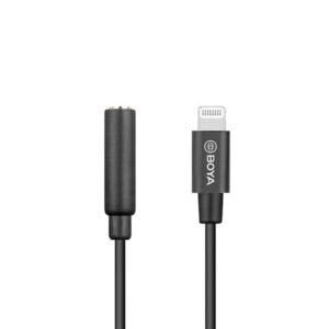 BOYA BY-K3 3.5mm TRRS Female to Lightning Adapter Cable BOYA BY-K3 3.5mm TRRS Female to Lightning Adapter Cable