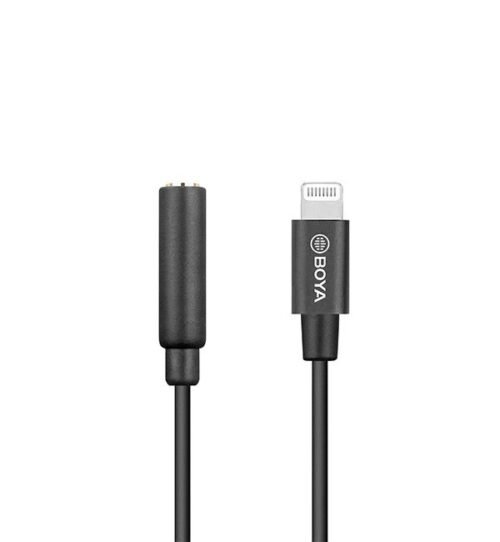 BOYA BY-K3 3.5mm TRRS Female to Lightning Adapter Cable