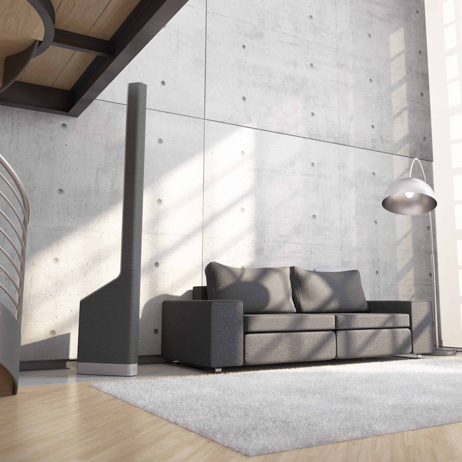 LD System MAUI P900 W Powered Column PA System by Porsche Design Studio in Cocoon White