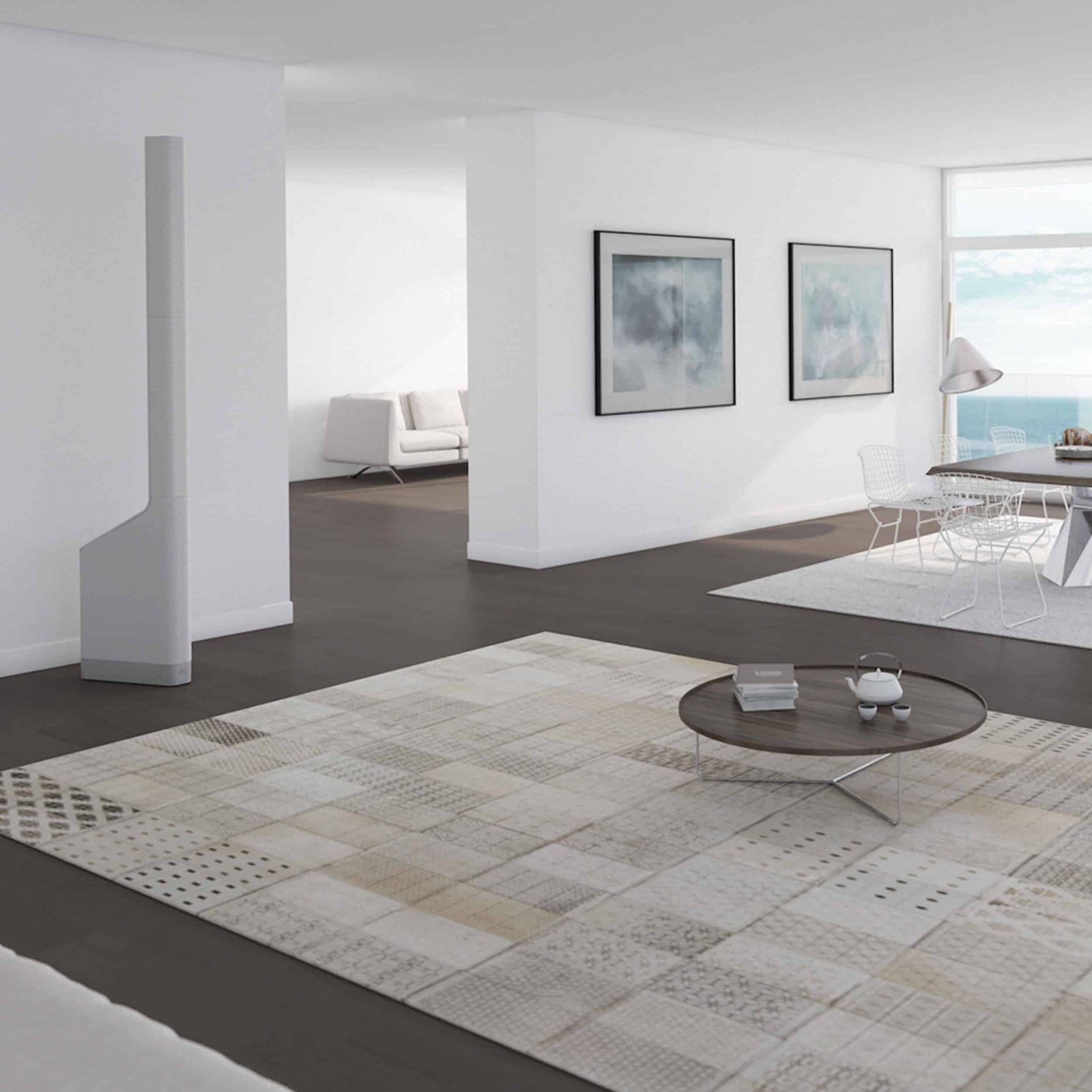 LD System MAUI P900 G Powered Column PA System by Porsche Design Studio in Platinum Grey