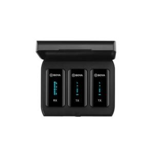 Boya BY-XM6-K2 2-Person Wireless Microphone System for Cameras and Smartphones (2.4 GHz, Blue)