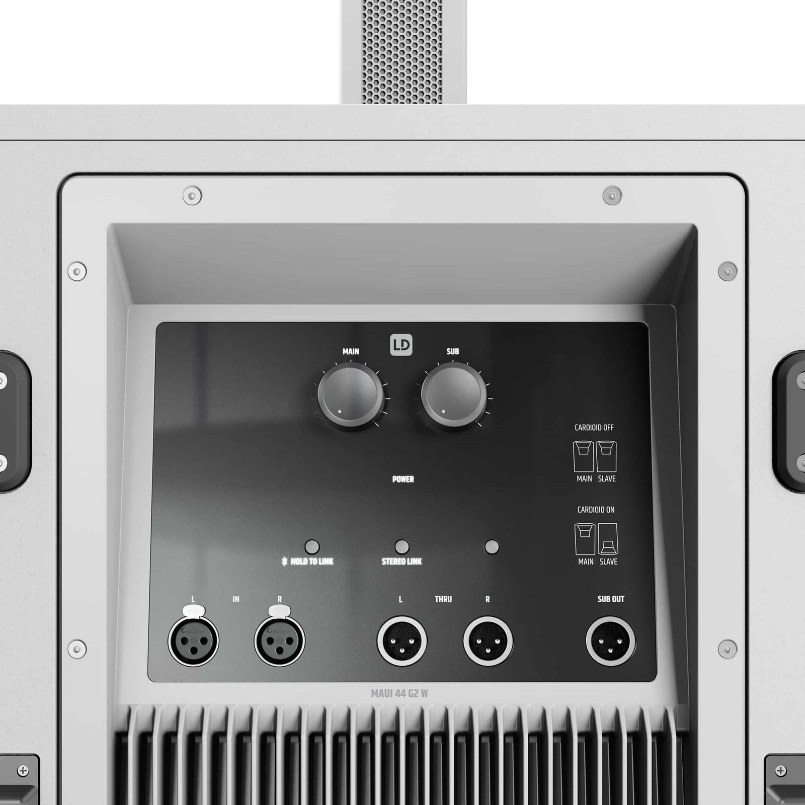 LD System MAUI? 44 G2 W Cardioid powered Column Loudspeaker, White