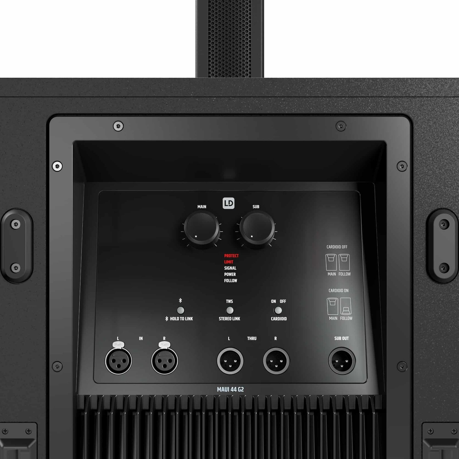 LD System MAUI? 44 G2 Cardioid powered Column Loudspeaker Black
