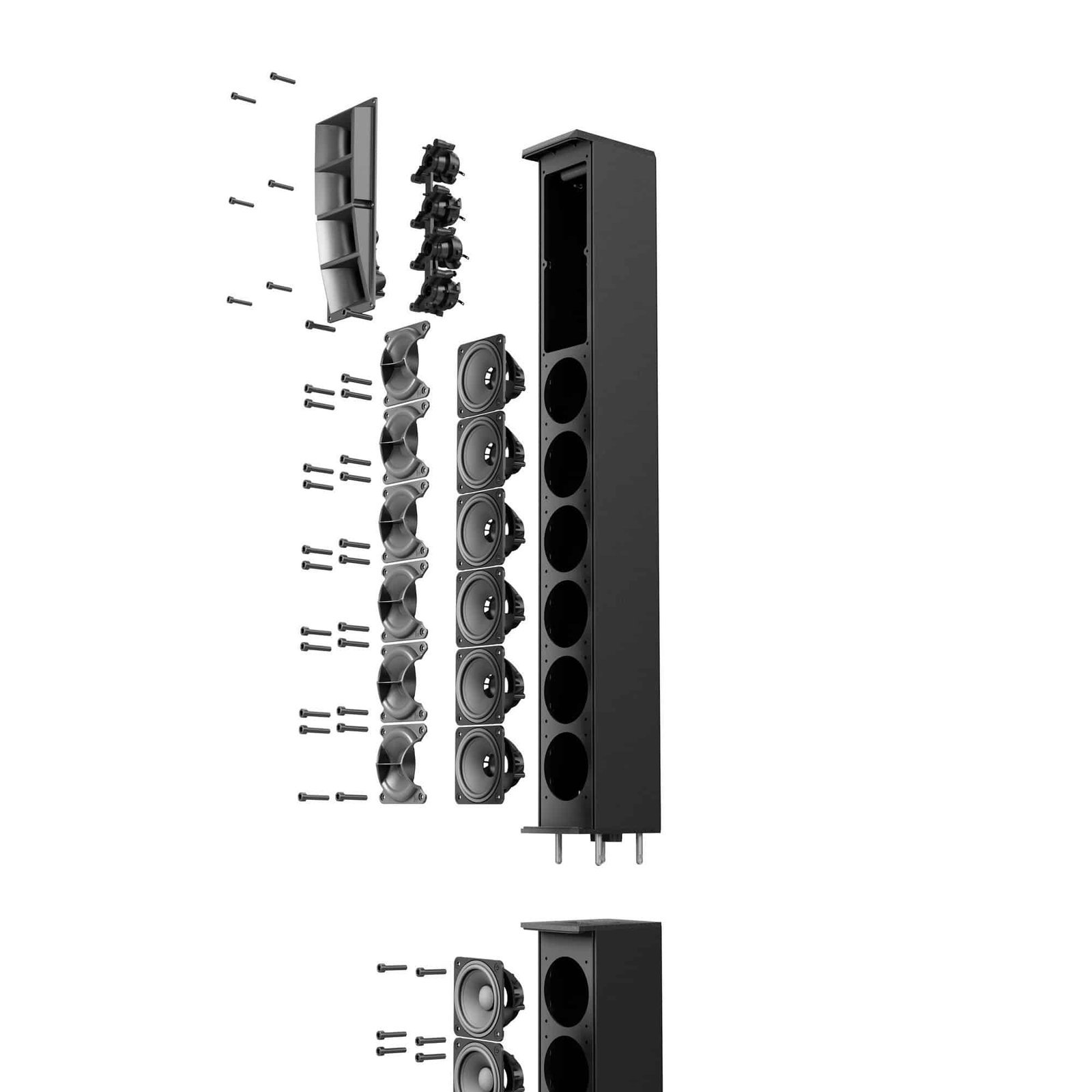 LD System MAUI? 44 G2 Cardioid powered Column Loudspeaker Black