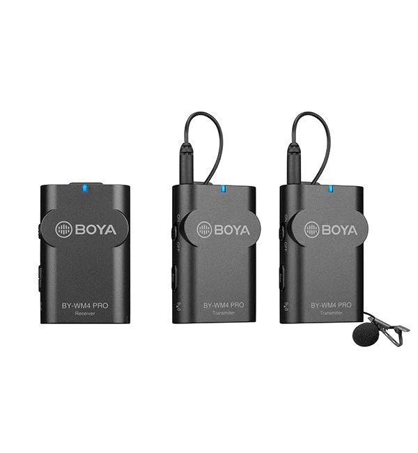 BOYA BY-WM4 PRO-K2 Two-Person Digital Camera-Mount Wireless Omni Lavalier Microphone System