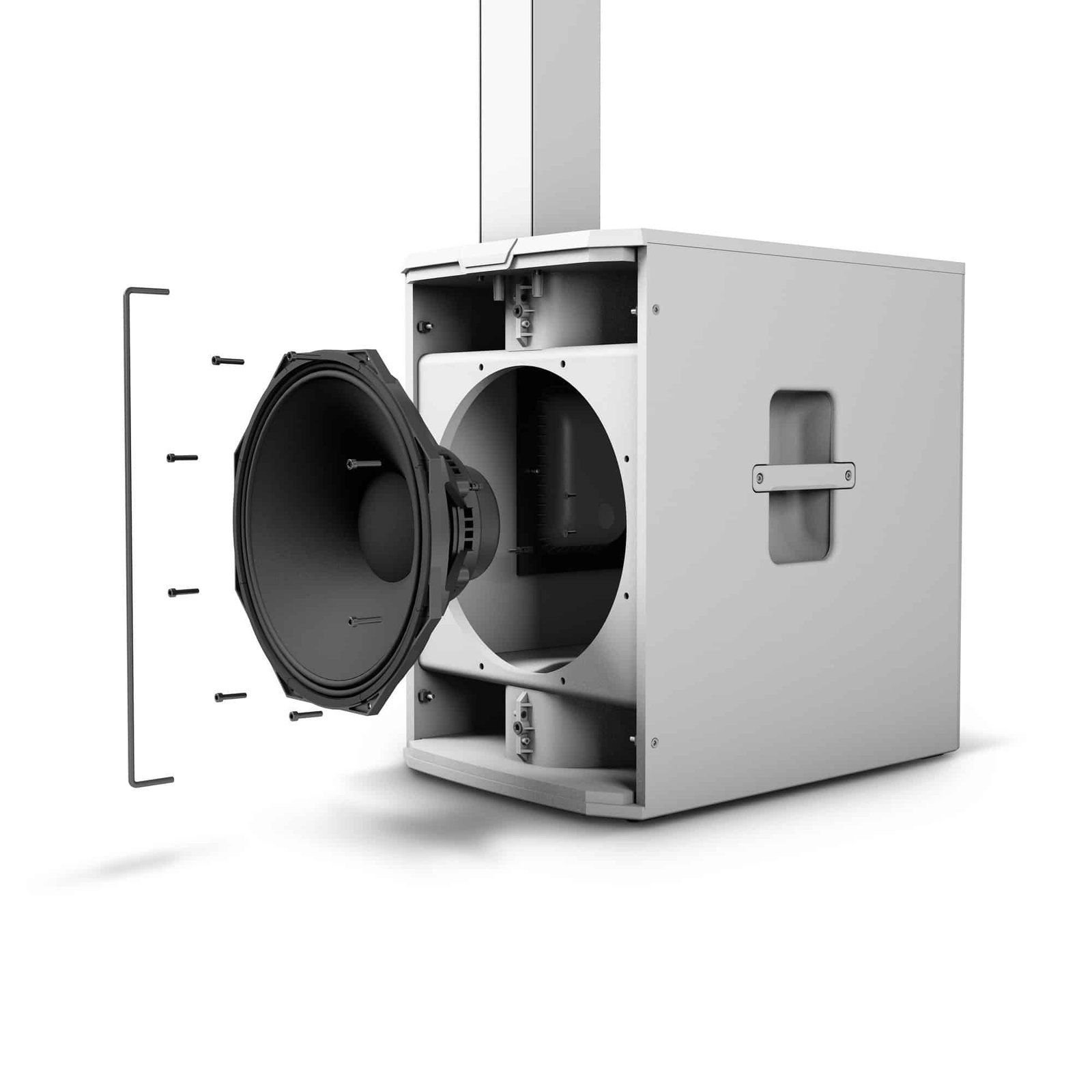 LD System MAUI? 44 G2 W Cardioid powered Column Loudspeaker, White