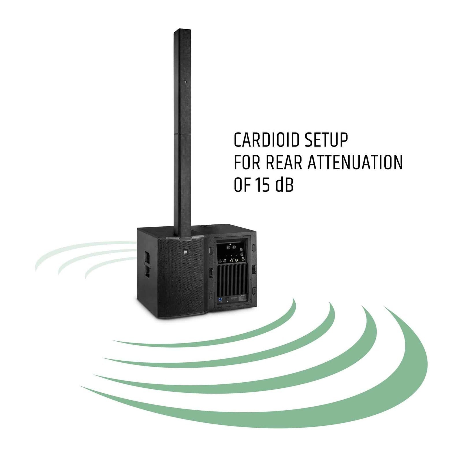 LD System MAUI? 44 G2 Cardioid powered Column Loudspeaker Black