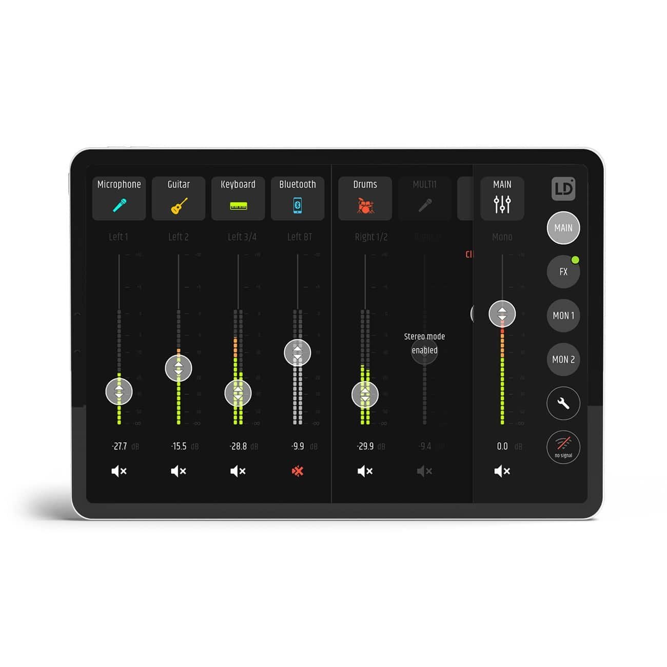 LD System MAUI? 44 G2 Cardioid powered Column Loudspeaker Black