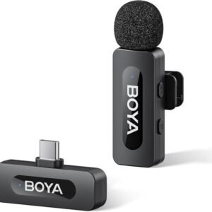 imgi_97_61F3_VptYoL._AC_SL1500__1-1.jpg Boya By-v10 Wireless Microphone System Clip-on Phone Mic for Type-C Android