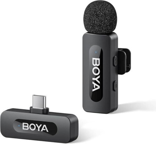 Boya By-v10 Wireless Microphone System Clip-on Phone Mic for Type-C Android