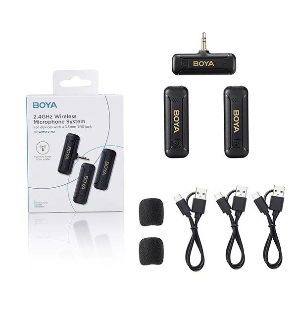 BOYA BY-WM3T2-M2 Mini 2.4GHz Wireless Microphone