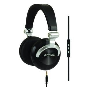 Koss PRODJ200 Professional Over-Ear Studio Headphones – Black/Silver- Open Box