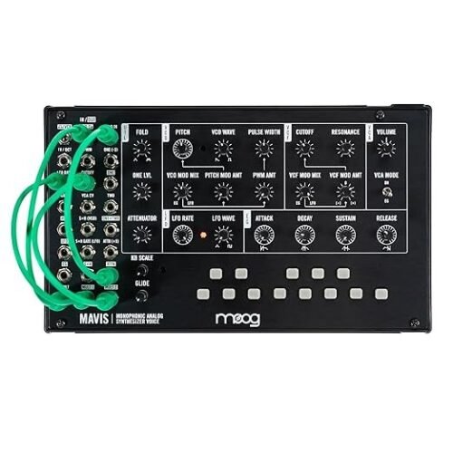 MOOG Mavis - Standalone Semi-Modular Analog Synthesizer Kit with Keyboard; Analog Oscillator, Filter, Envelope Generator; Wavefolder; and Dust Cover