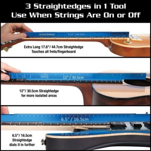 Music Nomad MN820 Tri-Beam 3 & 1 Straightedge Ruler & Scale Length Ruler- Discountinued Model