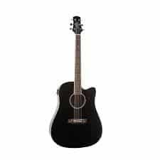 NEX Ashton D20CEQ Dreadnought Cutaway Acoustic-Electric Guitar, 41-Inch, Black