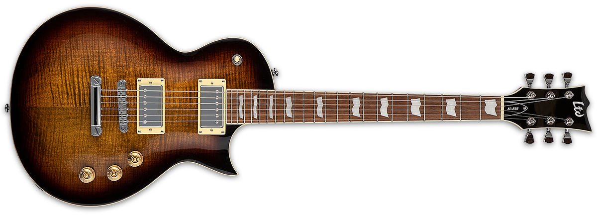 ESP LTD EC-256FM Electric Guitar - Dark Brown Sunburst