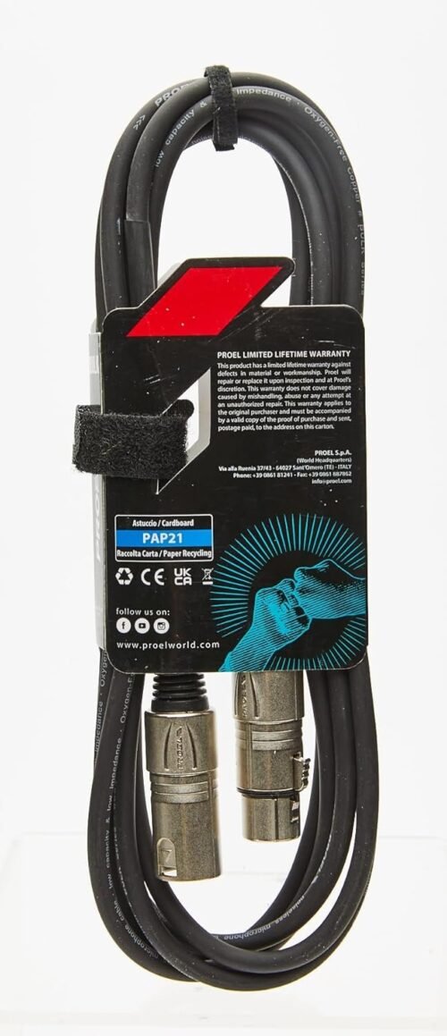 Proel BULK250LU3 - 3M Professional XLR Cable Proel BULK250LU3 - 3M Professional XLR Cable