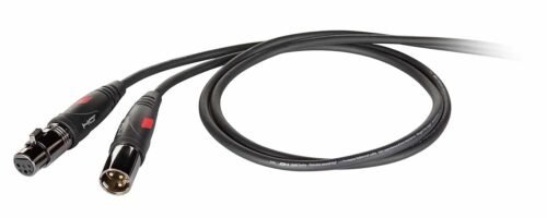 Proel DHG240LU3 Bal.Cable 3P XLR F-3P XLR M BK 3M,Black