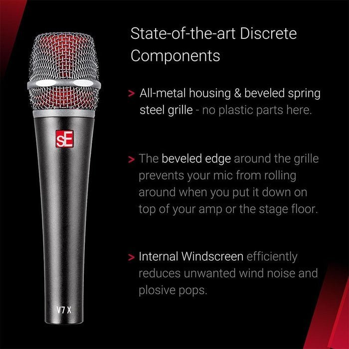 sE Electronics V7 X Supercardioid Dynamic Instrument Microphone