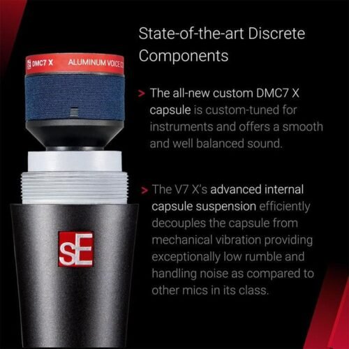 sE Electronics V7 X Supercardioid Dynamic Instrument Microphone sE Electronics V7 X Supercardioid Dynamic Instrument Microphone