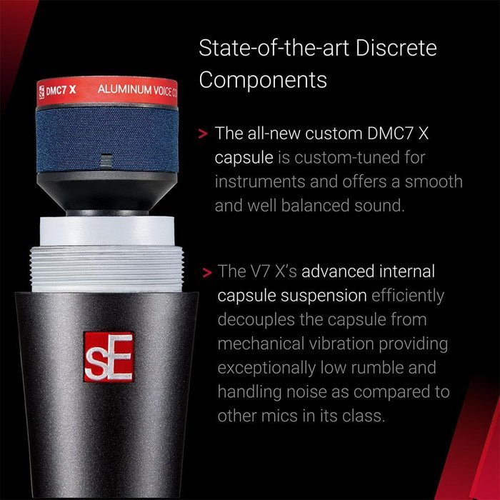 sE Electronics V7 X Supercardioid Dynamic Instrument Microphone