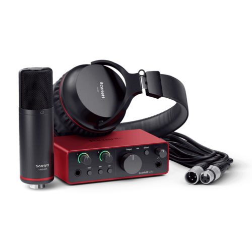 Focusrite Scarlett Solo Studio 4th Gen USB Audio Interface Recording Bundle