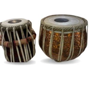 tabla-1.png Tabla Set with Hand Engraved Copper Bayan & Sheesham Dayan