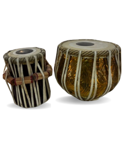 Golden Brass Designer Tabla Set