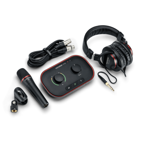 Focusrite Vocaster One Studio USB C Podcasting Audio Interface Bundle