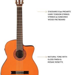 Washburn C5CE Classical Electro-Acoustic Guitar - Natural